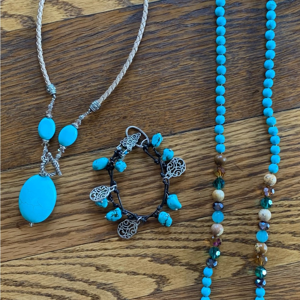 Set of Turquoise and Silver Jewelry